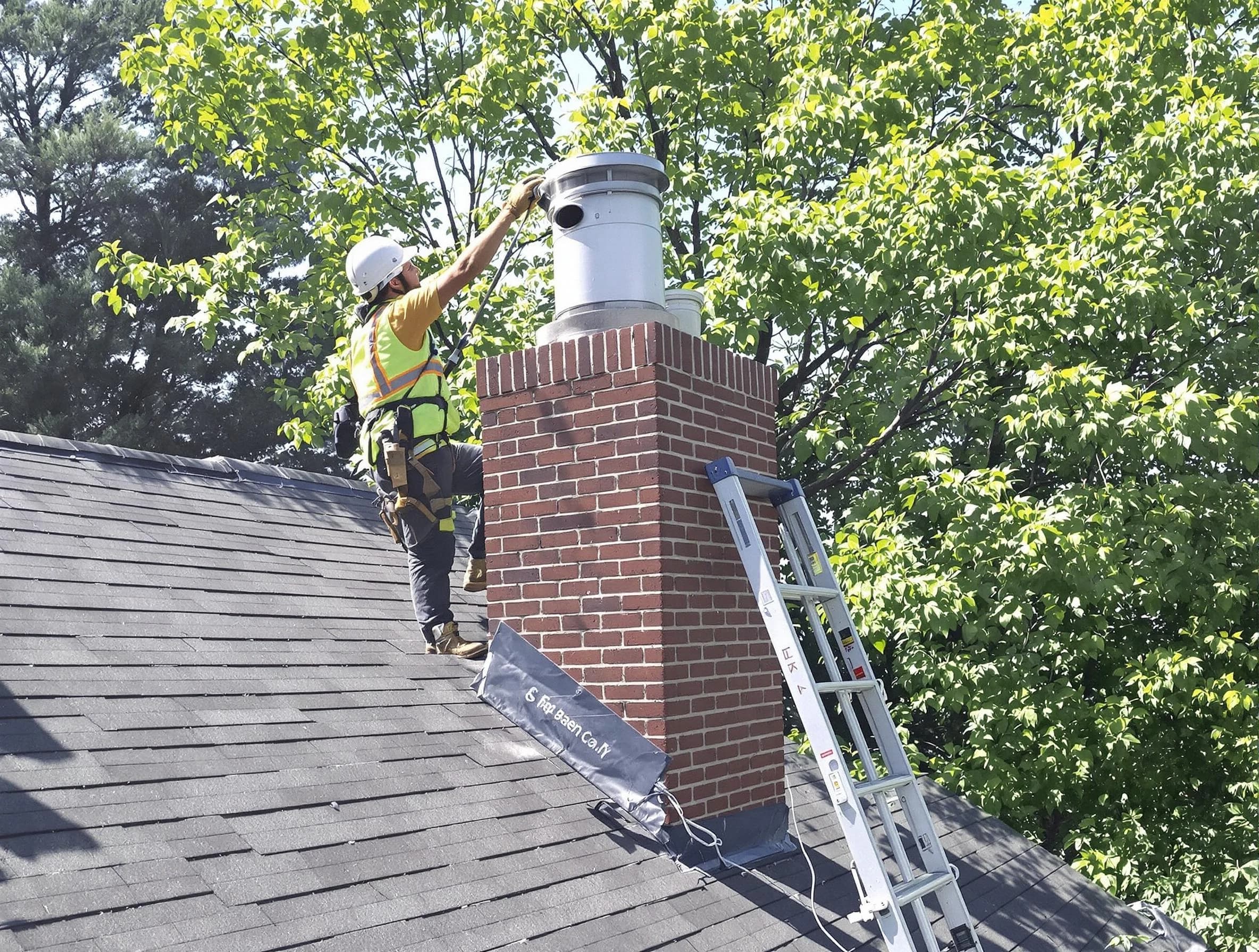 Chimney liner inspection by Bridgewater Chimney Sweep in Bridgewater, MA