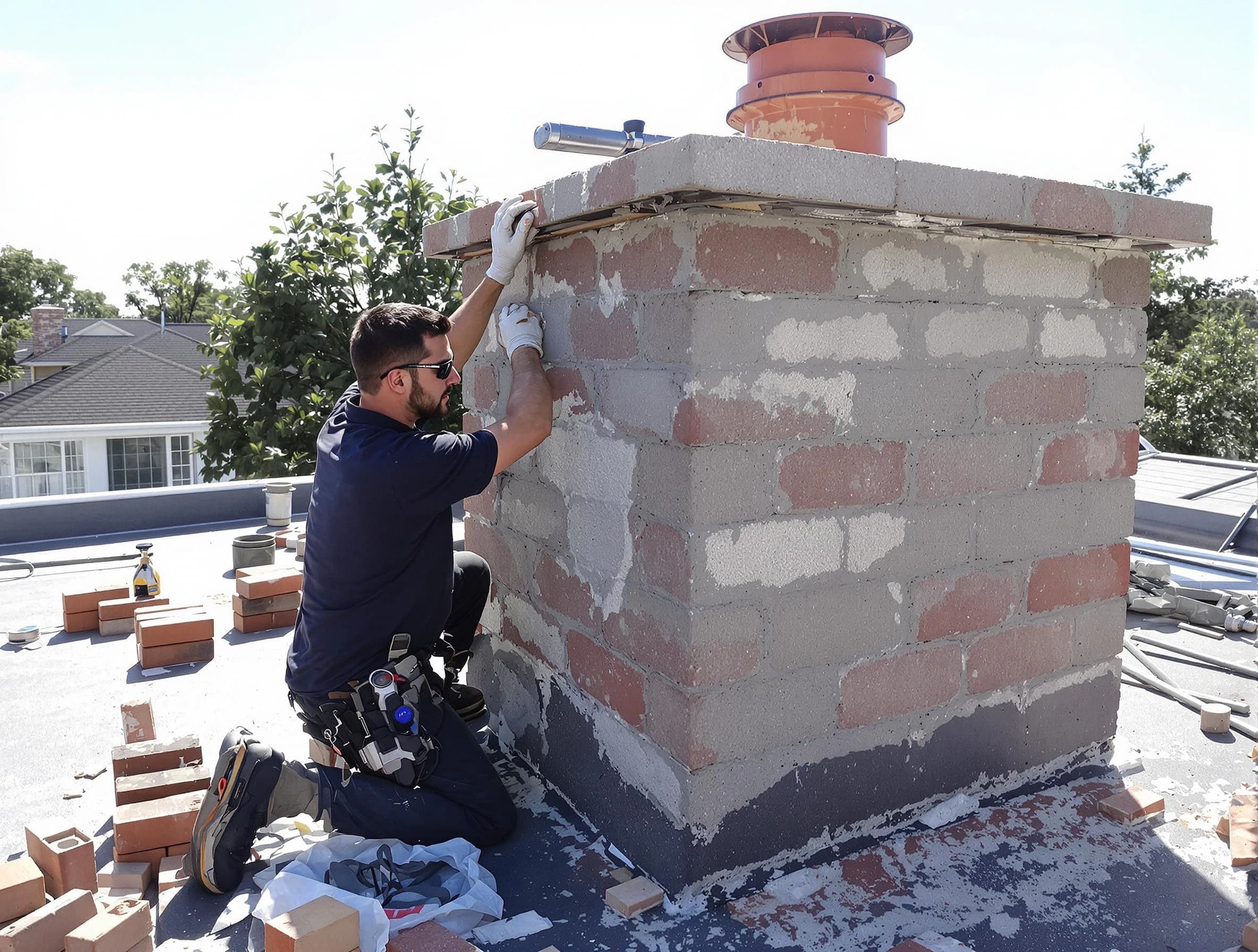 Advanced chimney repair process by Bridgewater Chimney Sweep in Bridgewater, MA