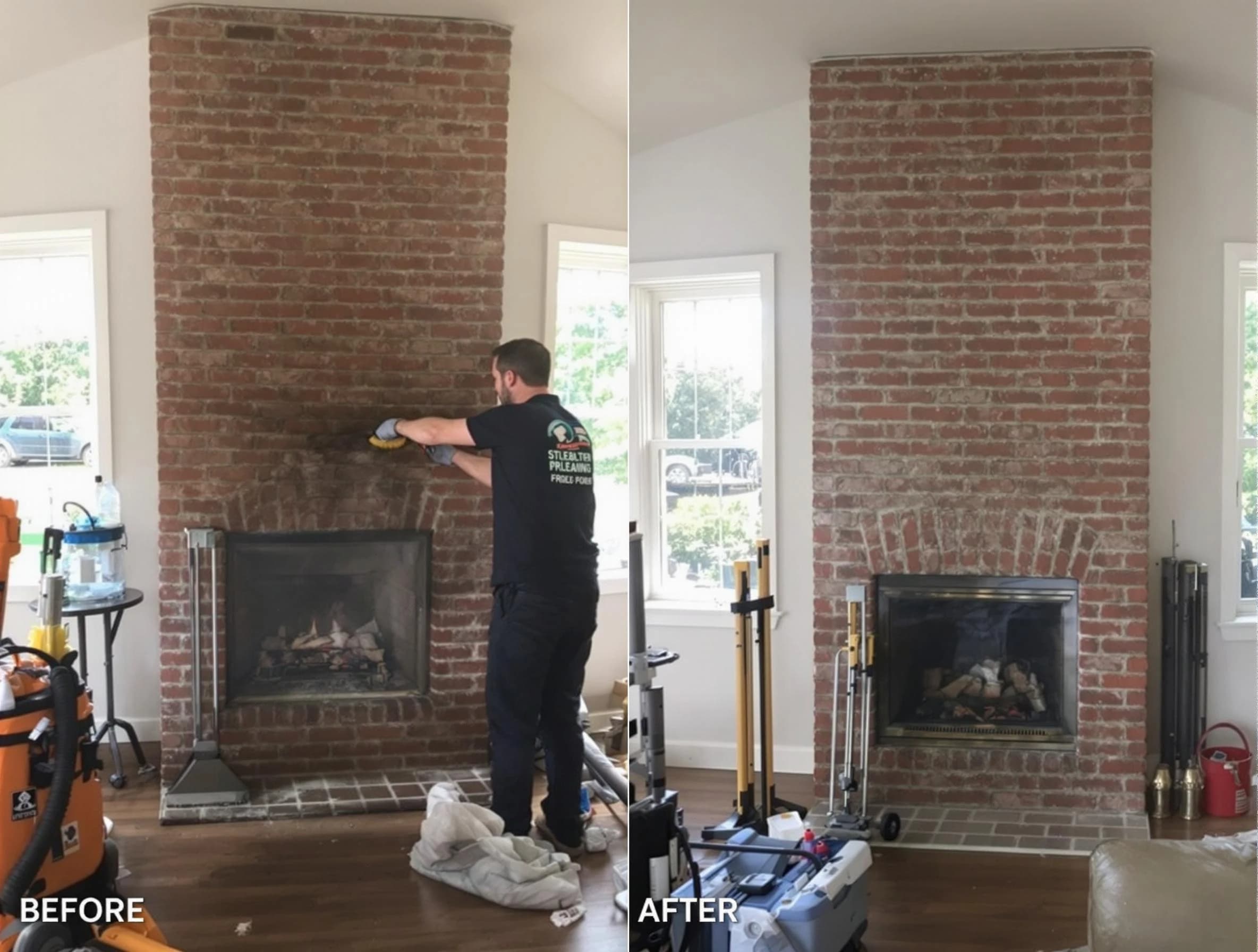 Finished chimney sweeping service by Bridgewater Chimney Sweep in Bridgewater, MA