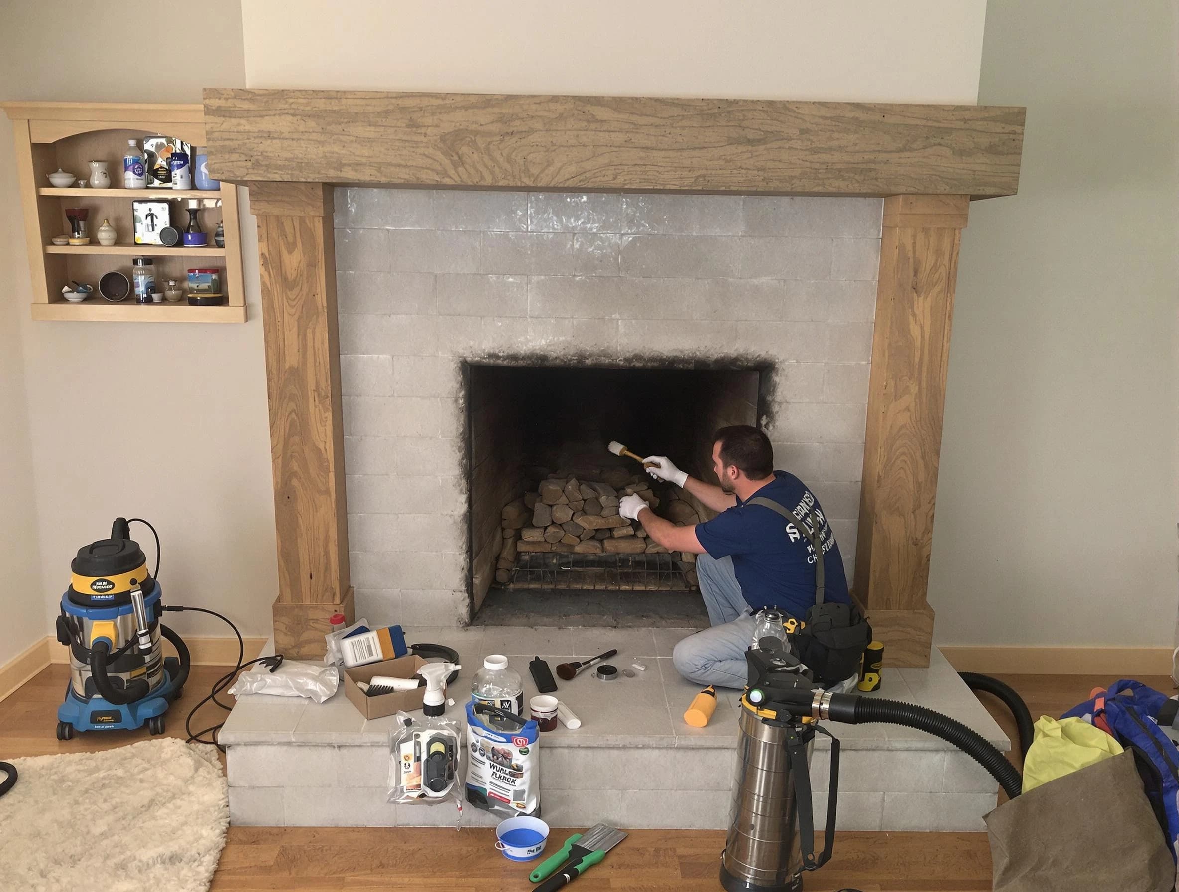 Detailed creosote removal process by Bridgewater Chimney Sweep in Bridgewater, MA