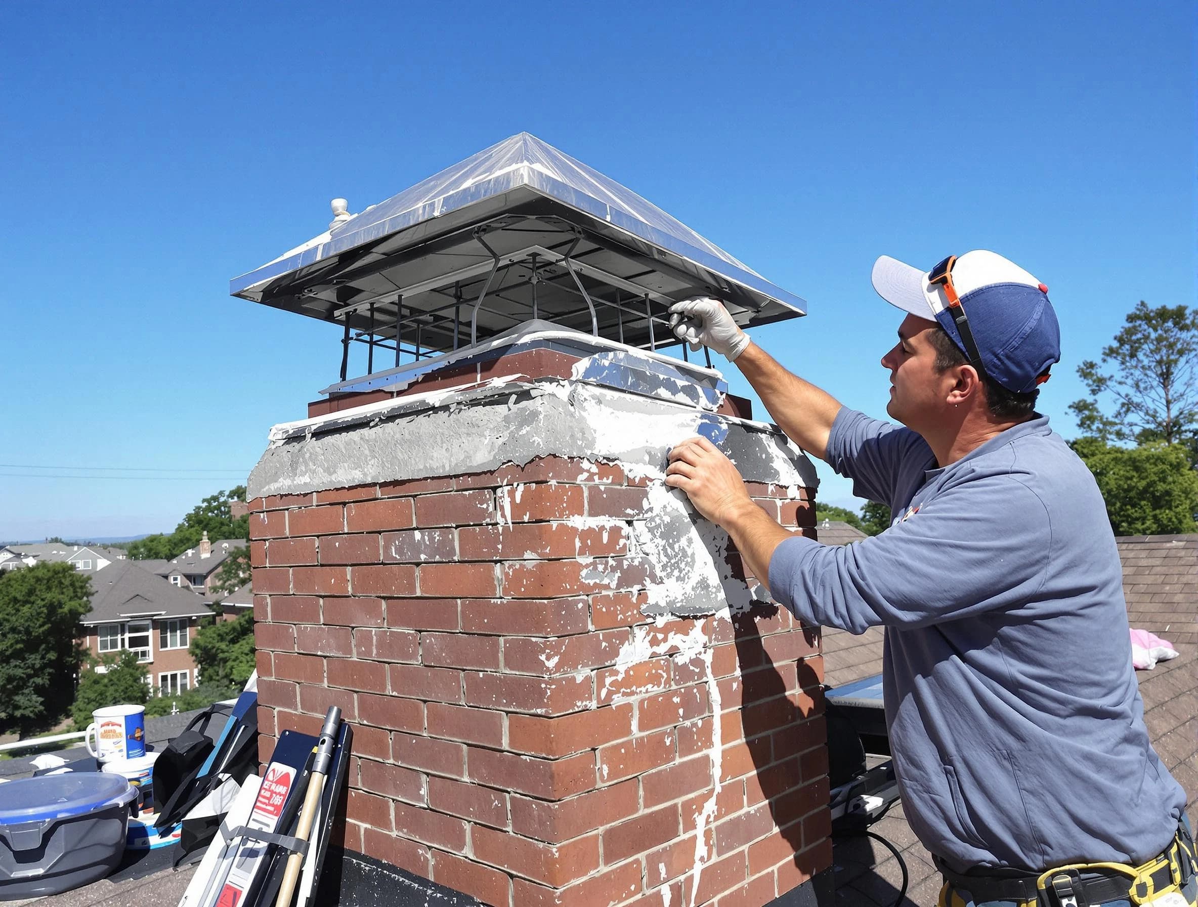 Chimney Crown Services service in Bridgewater, MA