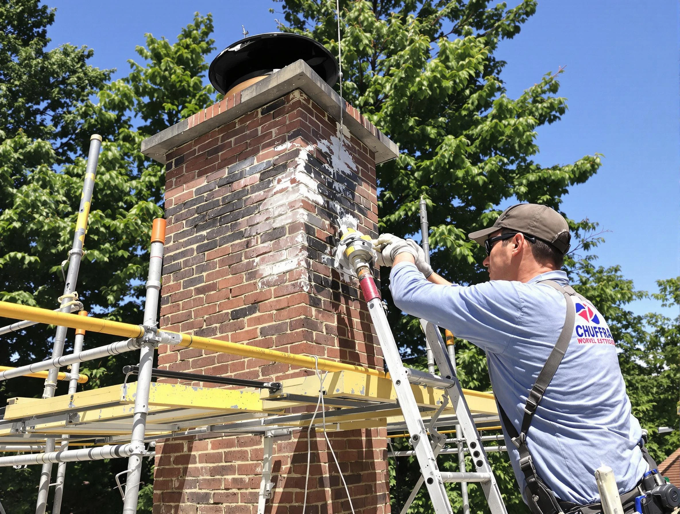 Structural chimney repair by Bridgewater Chimney Sweep in Bridgewater, MA