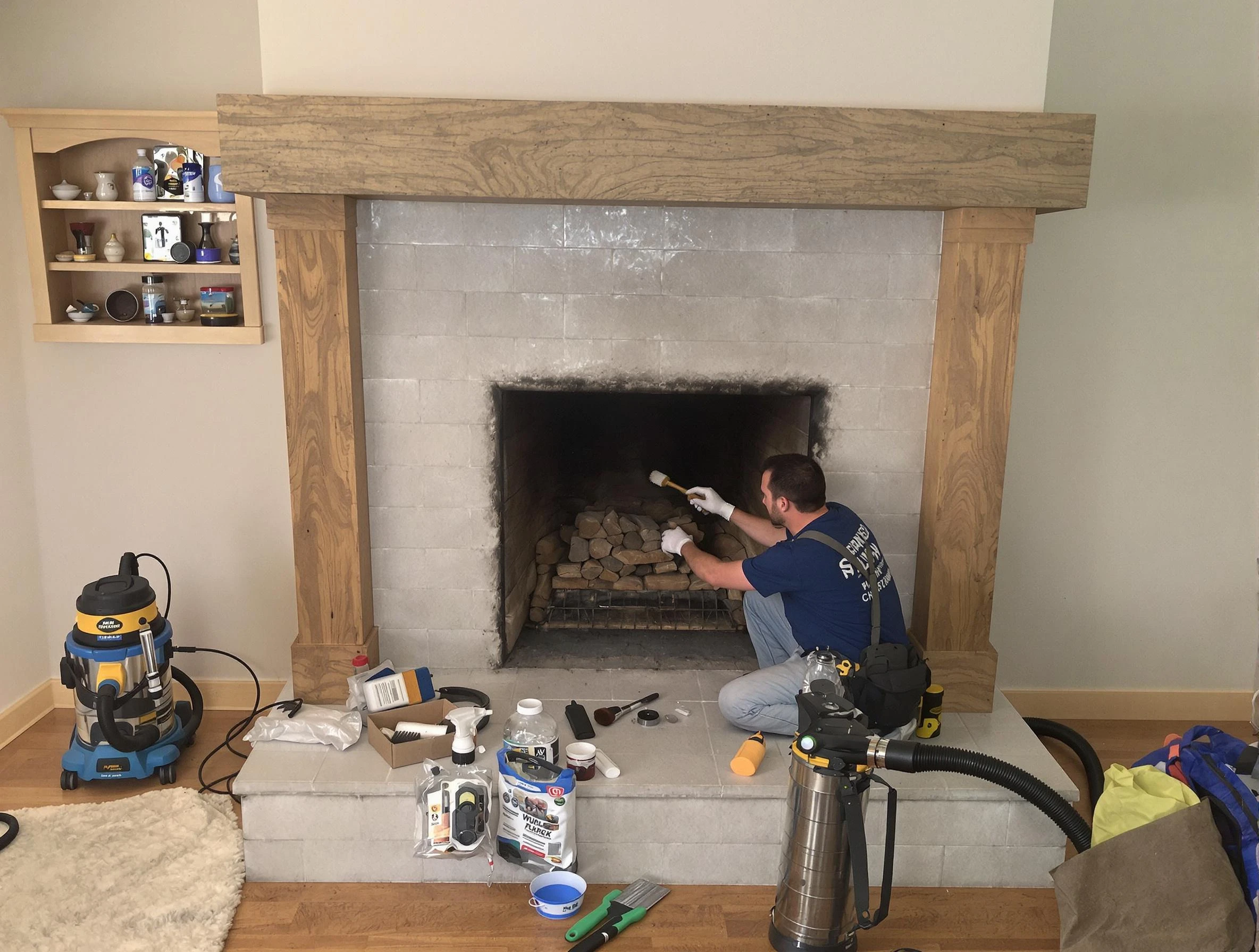Detailed creosote removal process by Bridgewater Chimney Sweep in Bridgewater, MA
